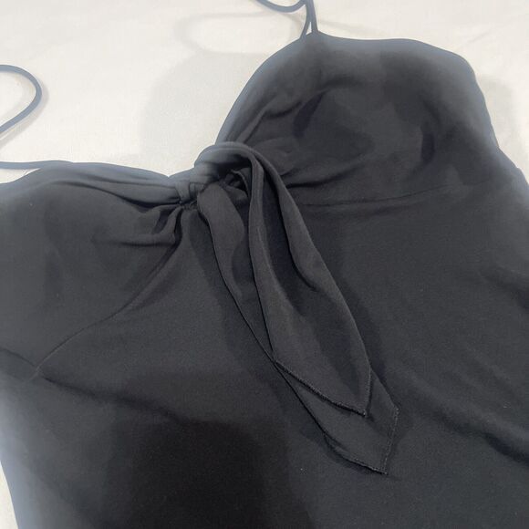 Express Vintage Y2K Black Asymmetrical Spaghetti Strap Dress 6 - Picture 3 of 12